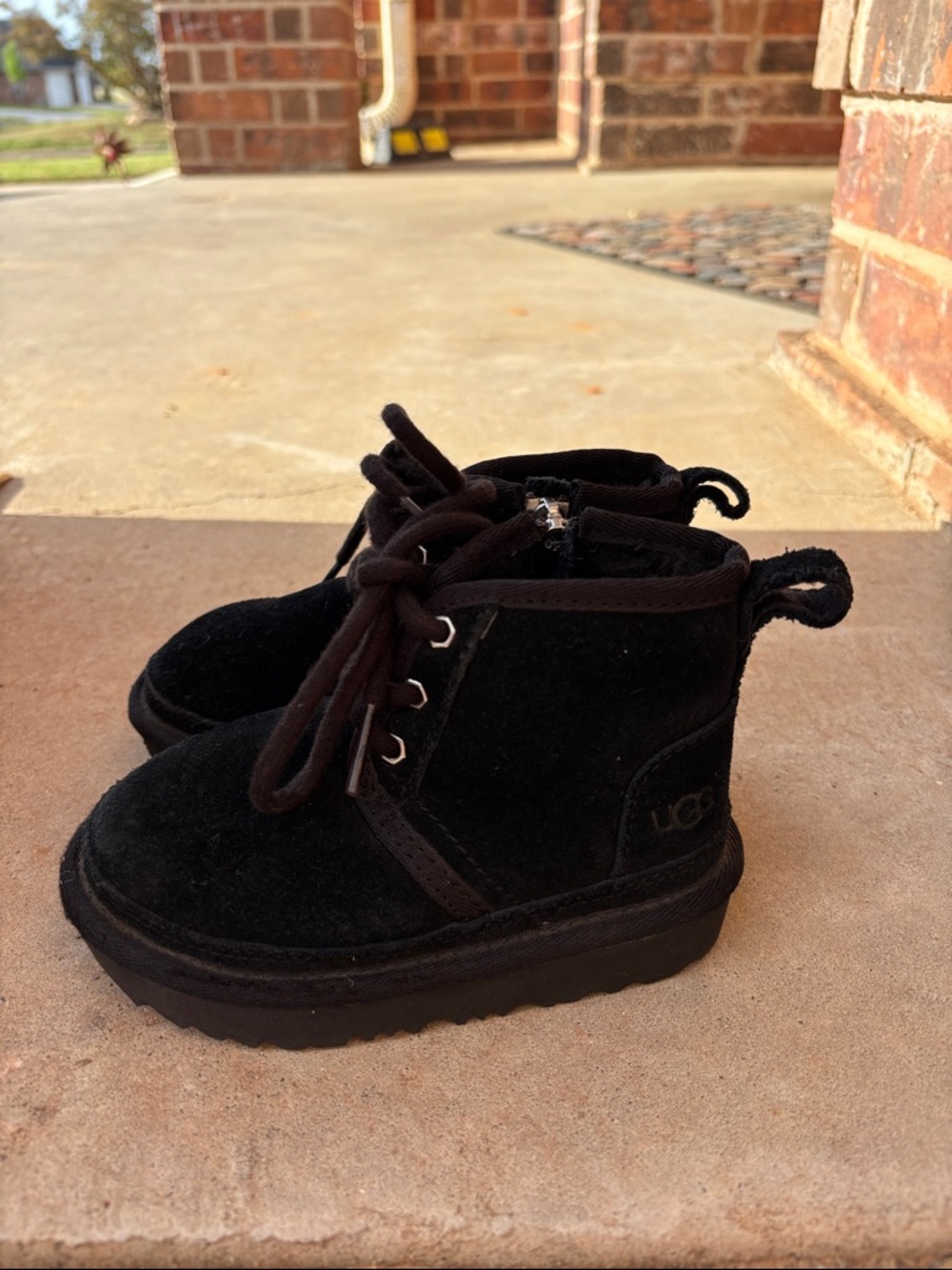 Ugg Black Suede Boots! Child 7